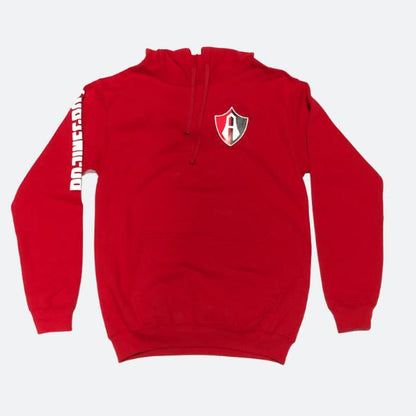 HOODIE ROJA CON CAPUCHA ATLAS FC