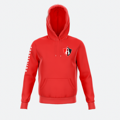 HOODIE ROJA CON CAPUCHA ATLAS FC